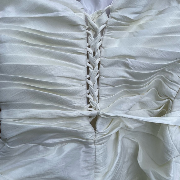 Cinderella Divine Short White Strapless Wedding Dress - Picture 8 of 12